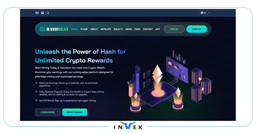 سایت های استخراج ابری HashBeat