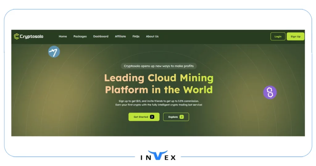سایت کلود ماینینگ Cryptosolo