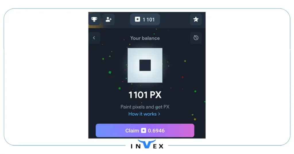 هر پیکسل رنگ‌شده در بازی، معادل ۰.۱ PX برای بازیکن تولید می‌کند.