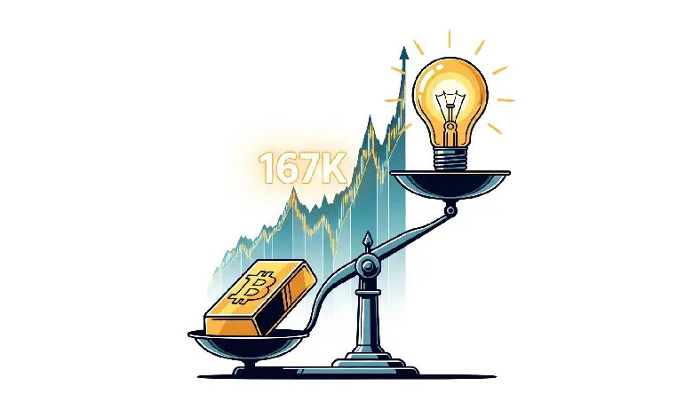 قیمت واقعی BTC باید ۱۶۷ هزار دلار باشد