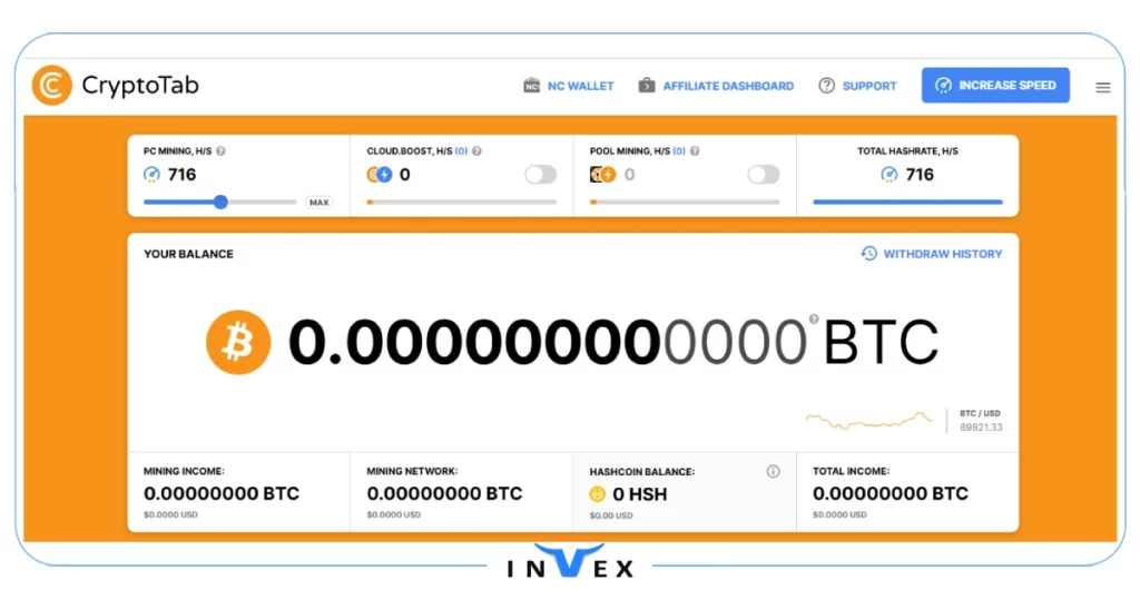 استخراج بیت کوین با کریپتو تب